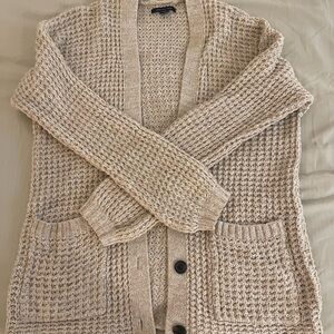 American Eagle Beige Knit Cardigan